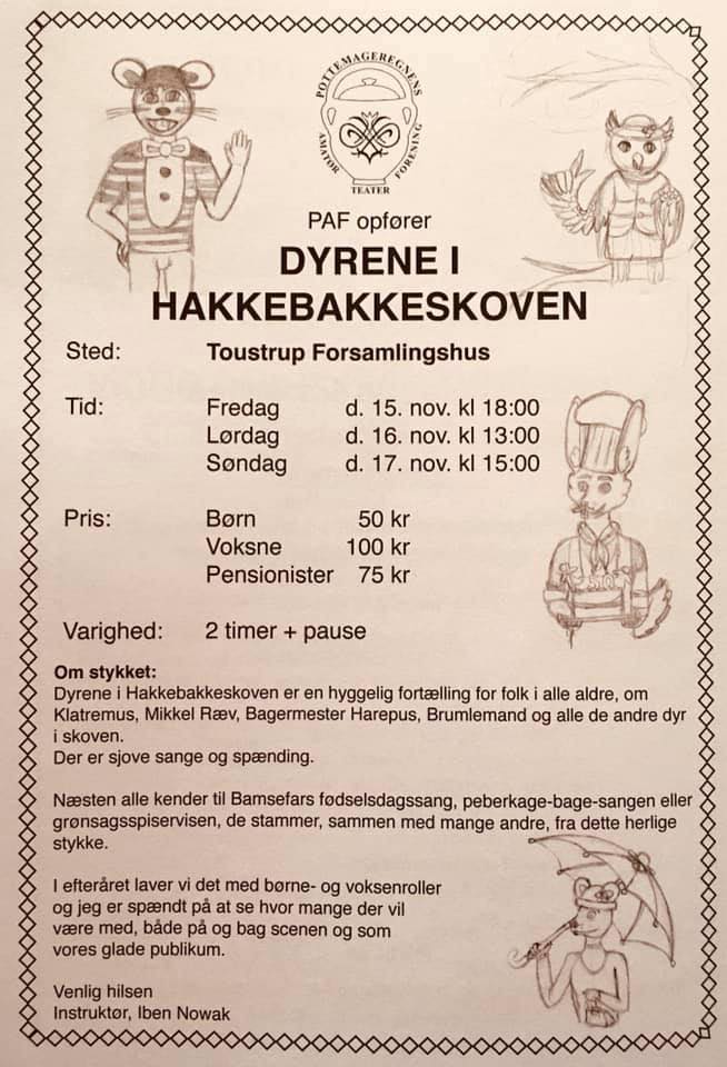 Dyrene i hakkebakkeskoven plakat